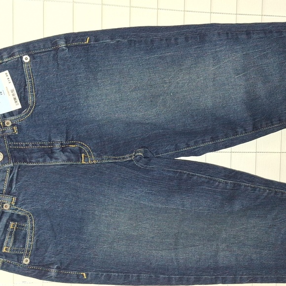 Cat and Jack Girls High-Rise Pull-on ankle straight  jeans size 10 - Picture 1 of 4